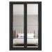 Guarda Roupa Solteiro 2 Portas Com Espelho Preto New Glass