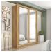 Guarda Roupa Solteiro 2 Portas Com Espelhos Marrom Glass