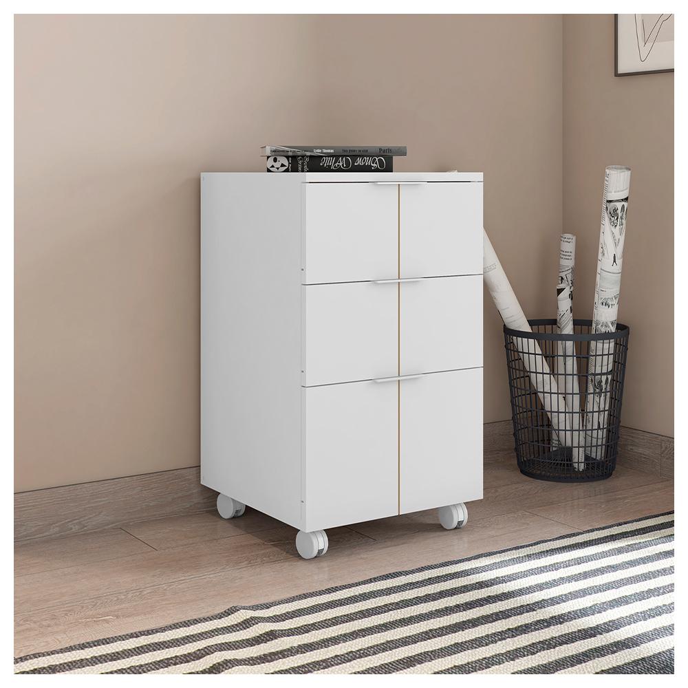 Kit Armário Alto E Baixo Gaveteiro Cubic Branco Caemmun
