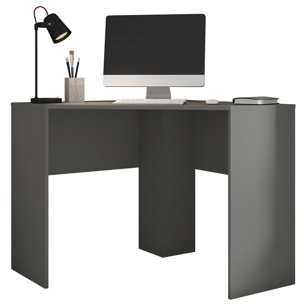 Kit Conjunto Escritório 4 Mesa De Canto Cubic Cinza Caemmun