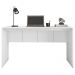 Kit Conjunto Escritório Armário Mesa Cubic Branco Caemmun