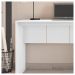 Kit Conjunto Escritório Armário Mesa Cubic Branco Caemmun