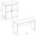 Kit Conjunto Escritório Armário Mesa Cubic Branco Caemmun