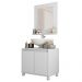 Kit Conjunto Gabinete Armario Banheiro Espelho Clean Branco