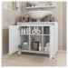 Kit Conjunto Gabinete Armario Banheiro Espelho Clean Branco