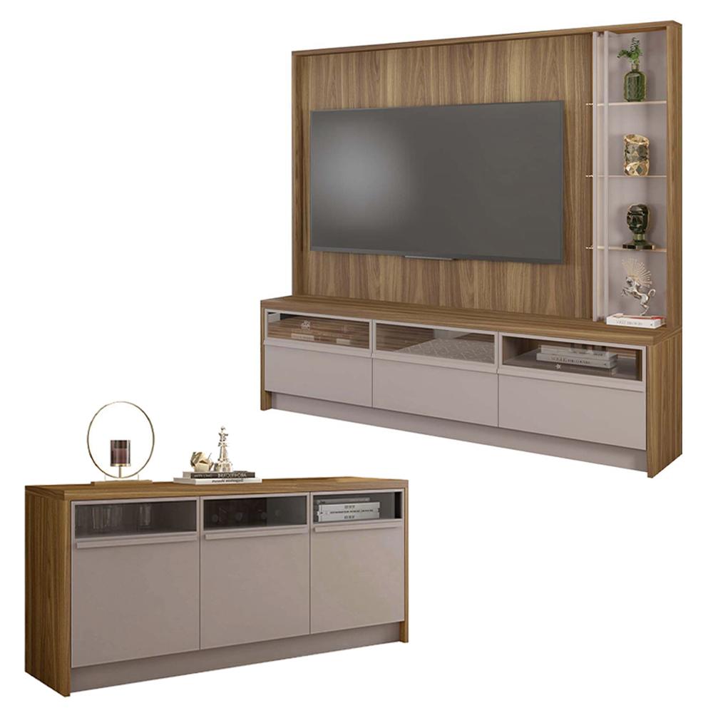 Kit Conjunto Sala Estar Home Theater Buffet Vectro Caemmun