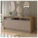 Kit Conjunto Sala de Estar Home Buffet Mesa Vectro Caemmun