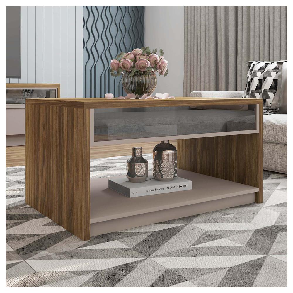 Kit Conjunto Sala de Estar Home Buffet Mesa Vectro Caemmun