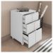 Kit Escritório 2 Peças Mesa Gaveteiro Cubic Branco Caemmun