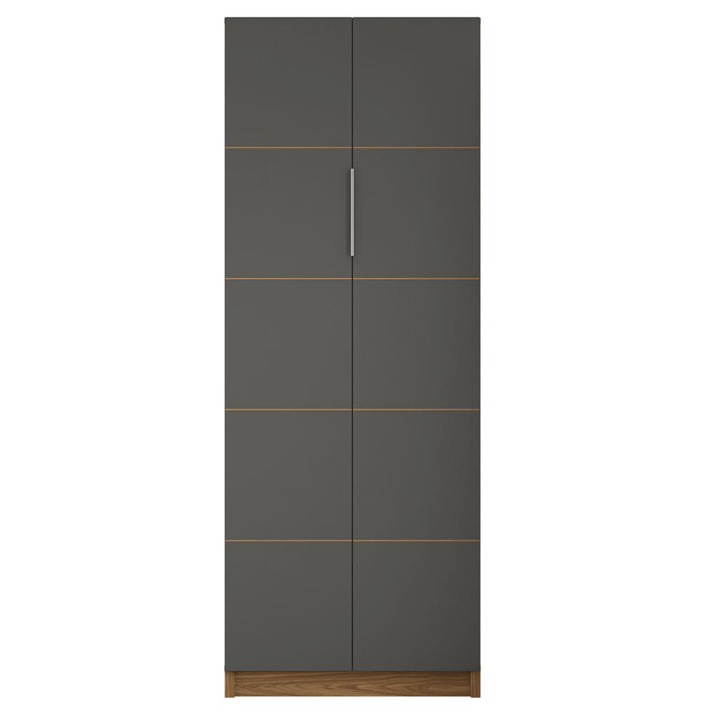 Kit Escritório Armário Alto Gaveteiro Cinza Cubic Caemmun