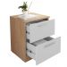 Mesa Cabeceira Quarto 2 Gavetas Sleep Marrom Branco Caemmun