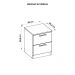 Mesa Cabeceira Quarto 2 Gavetas Sleep Marrom Branco Caemmun
