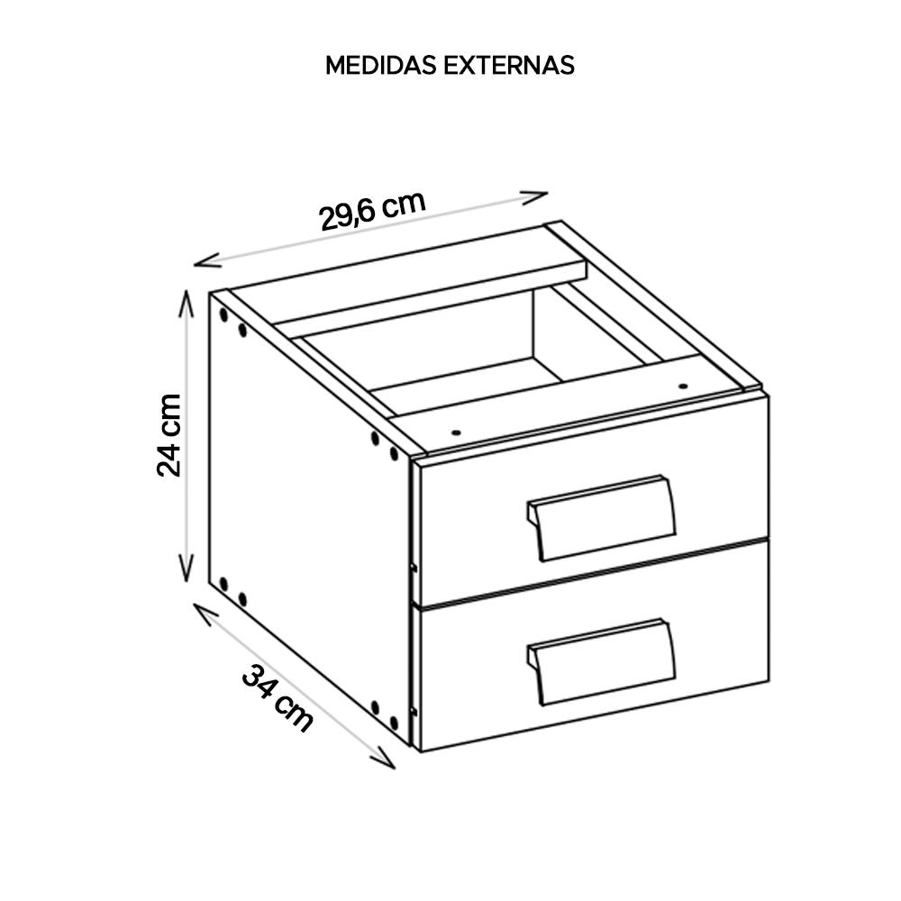 Mesa Com Gaveteiro Escritório 90 Cm Marrom Studio Caemmun