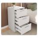 Mesa De Cabeceira Para Quarto 3 Gavetas Sleep Branco Caemmun