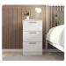 Mesa De Cabeceira Para Quarto 3 Gavetas Sleep Branco Caemmun