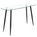 Mesa De Centro Aparador Escrivaninha 110 cm Glass Preto Opt