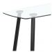 Mesa De Centro Aparador Escrivaninha 110 cm Glass Preto Opt
