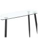 Mesa De Centro Aparador Escrivaninha 110 cm Glass Preto Opt