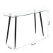 Mesa De Centro Aparador Escrivaninha 110 cm Glass Preto Opt