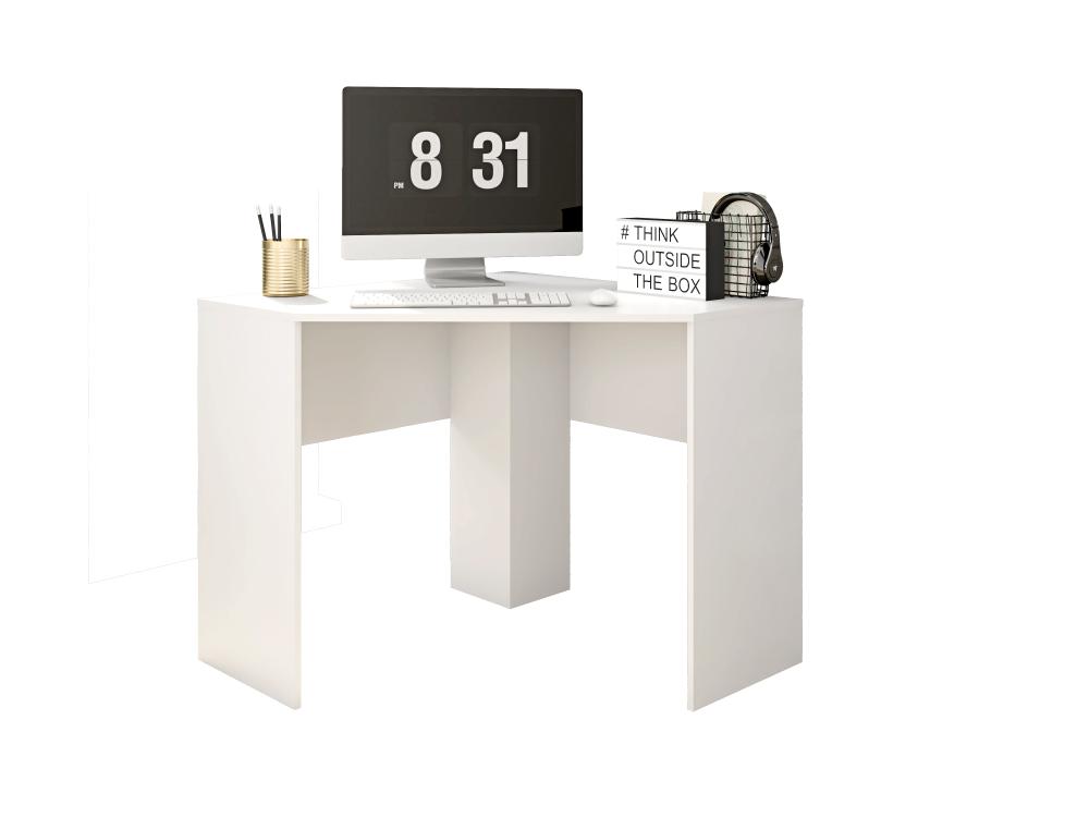 Mesa De Computador Canto Office Cubic Branco Caemmun