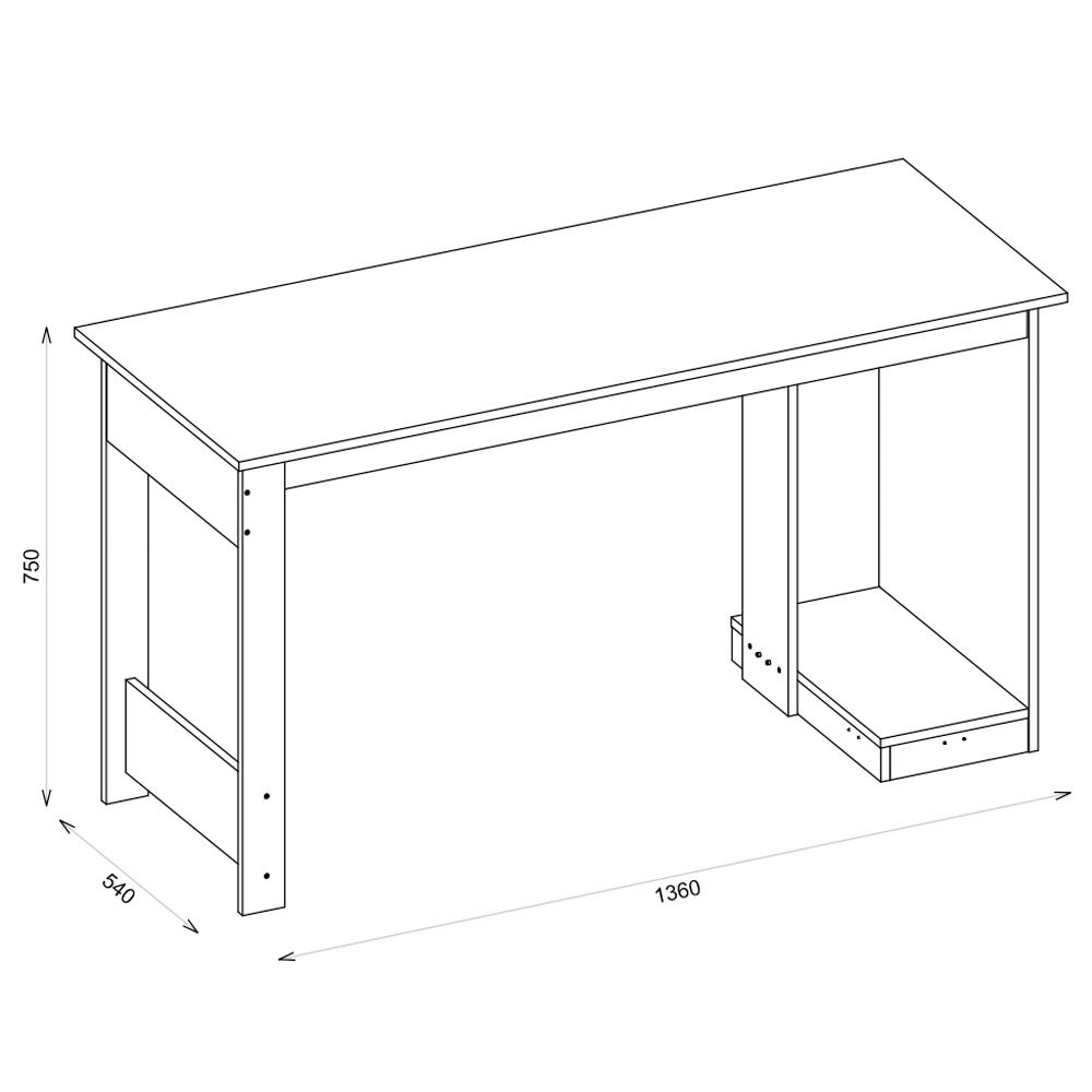 Mesa Gamer Para Computador Escrivaninha Preta 136 Cm Caemmun