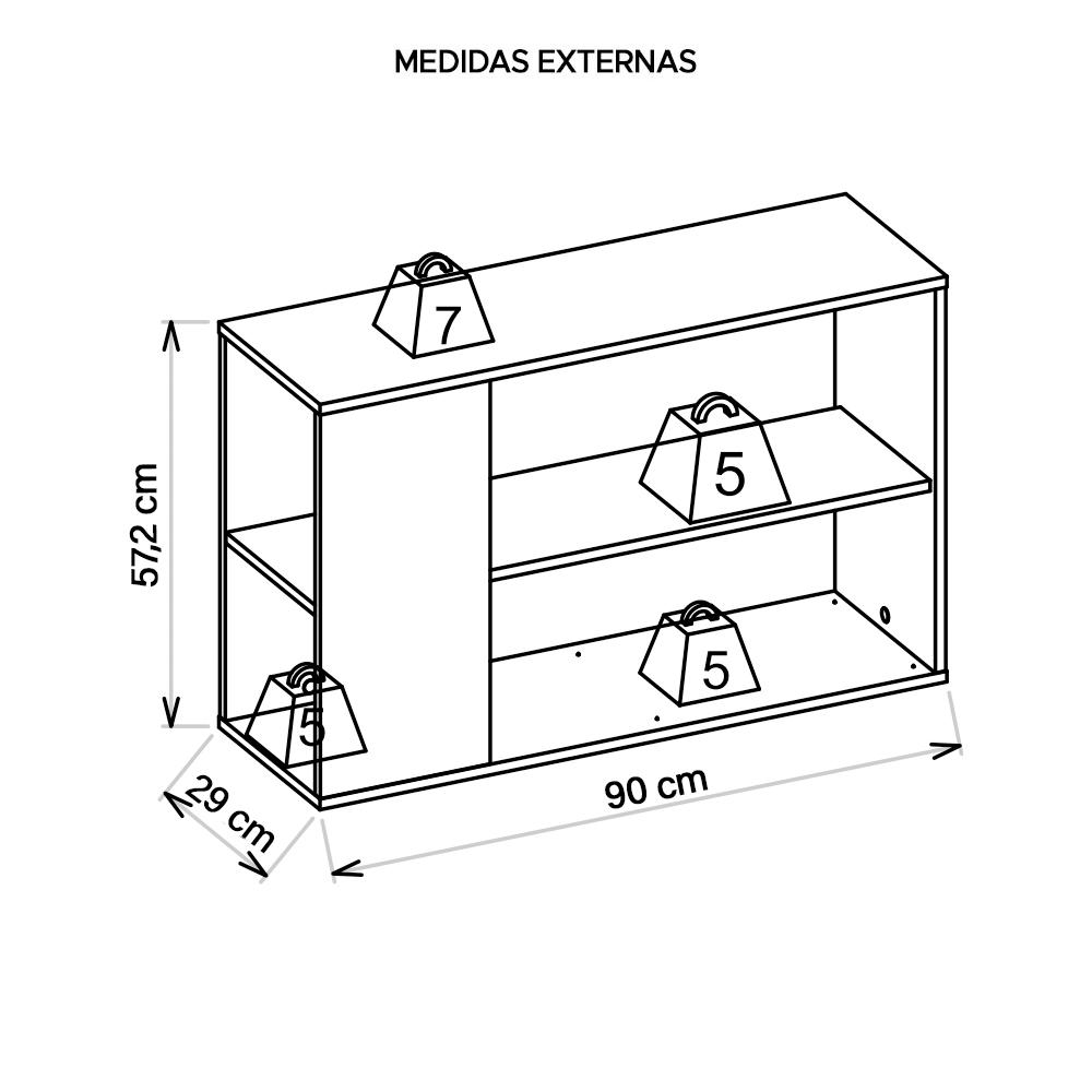 Mesa Lateral De Apoio Centro Decorativa Opala Branco Caemmun