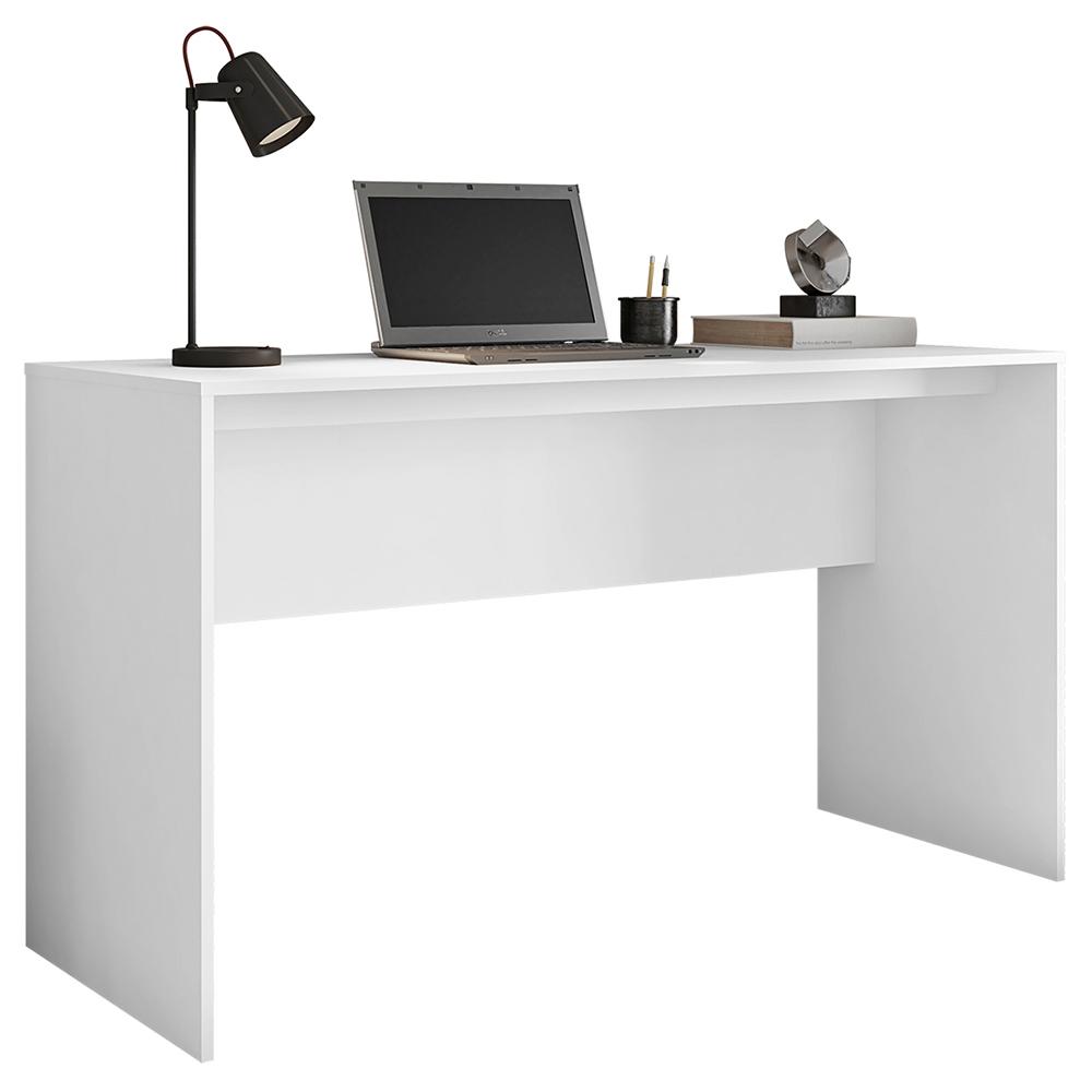 Mesa Para Computador Escritório 135 Cm Cubic Branco Caemmun