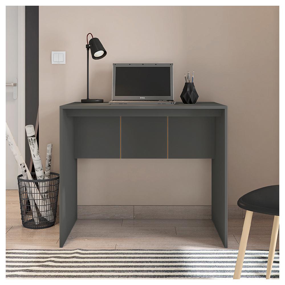 Mesa Para Computador Escritório 90 Cm Cubic Cinza Caemmun
