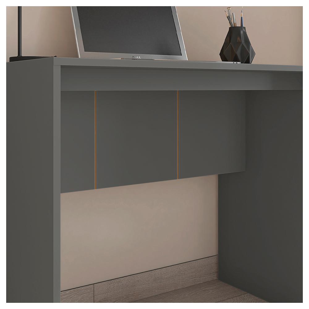 Mesa Para Computador Escritório 90 Cm Cubic Cinza Caemmun