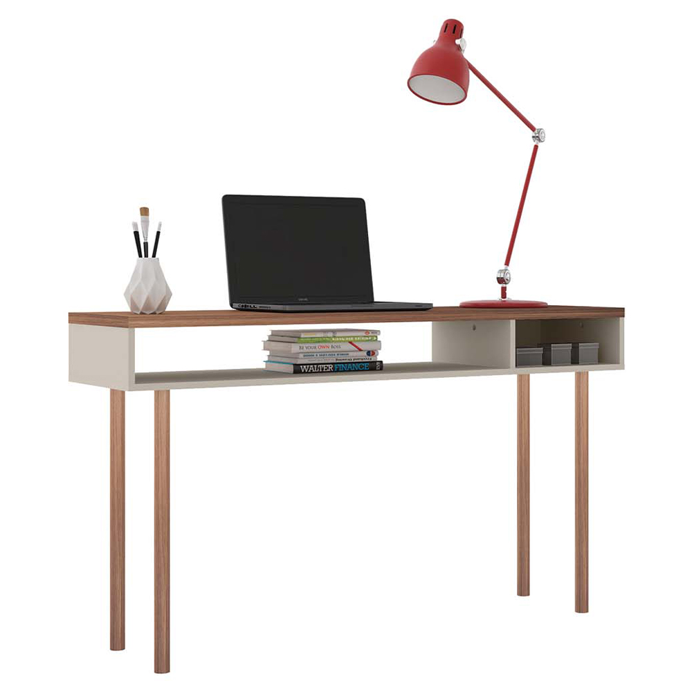 Mesa Para Computador Escrivaninha Marrom Multi Caemmun
