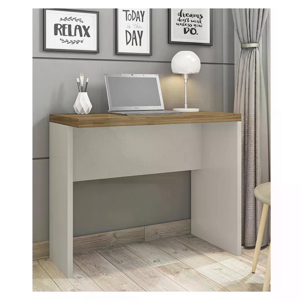 Mesa para Computador Studio 0,9 - Louro Freijo / Metalic Sued