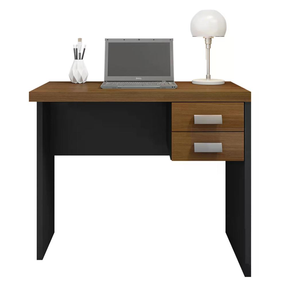 Mesa para Computador Studio 0,9 com Gavteiro - Argan / Preto Tex