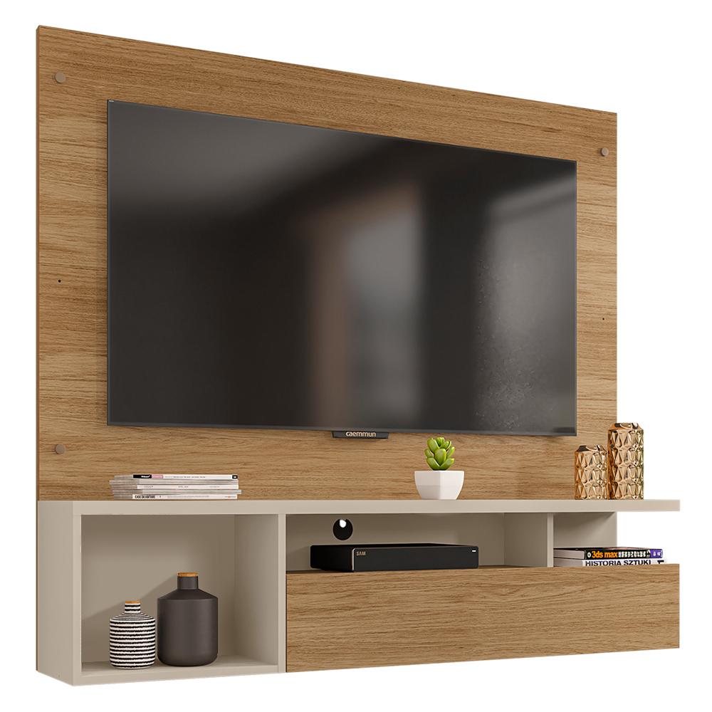 Painel Bancada Para TV Até 55 Polegadas Black Marrom Caemmun