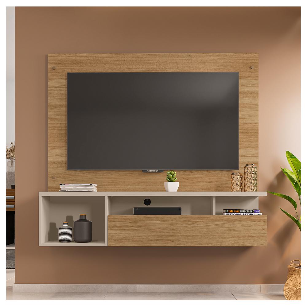 Painel Bancada Para TV Até 55 Polegadas Black Marrom Caemmun