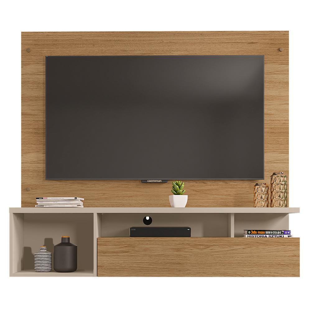 Painel Bancada Para TV Até 55 Polegadas Black Marrom Caemmun
