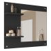 Painel Espelho Multifuncional Banheiro Preto Towel Caemmun