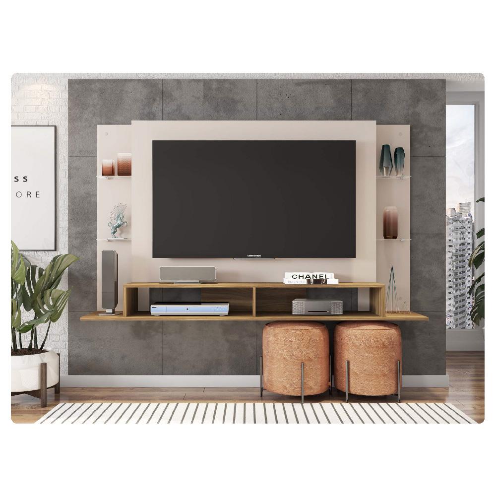Painel Para TV Até 55 Polegadas Elite Bege Caemmun