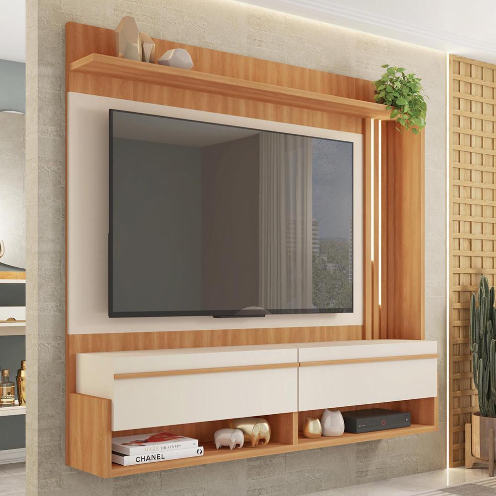 Painel Para TV Até 60 Polegadas Marrom Vivenda Caemmun