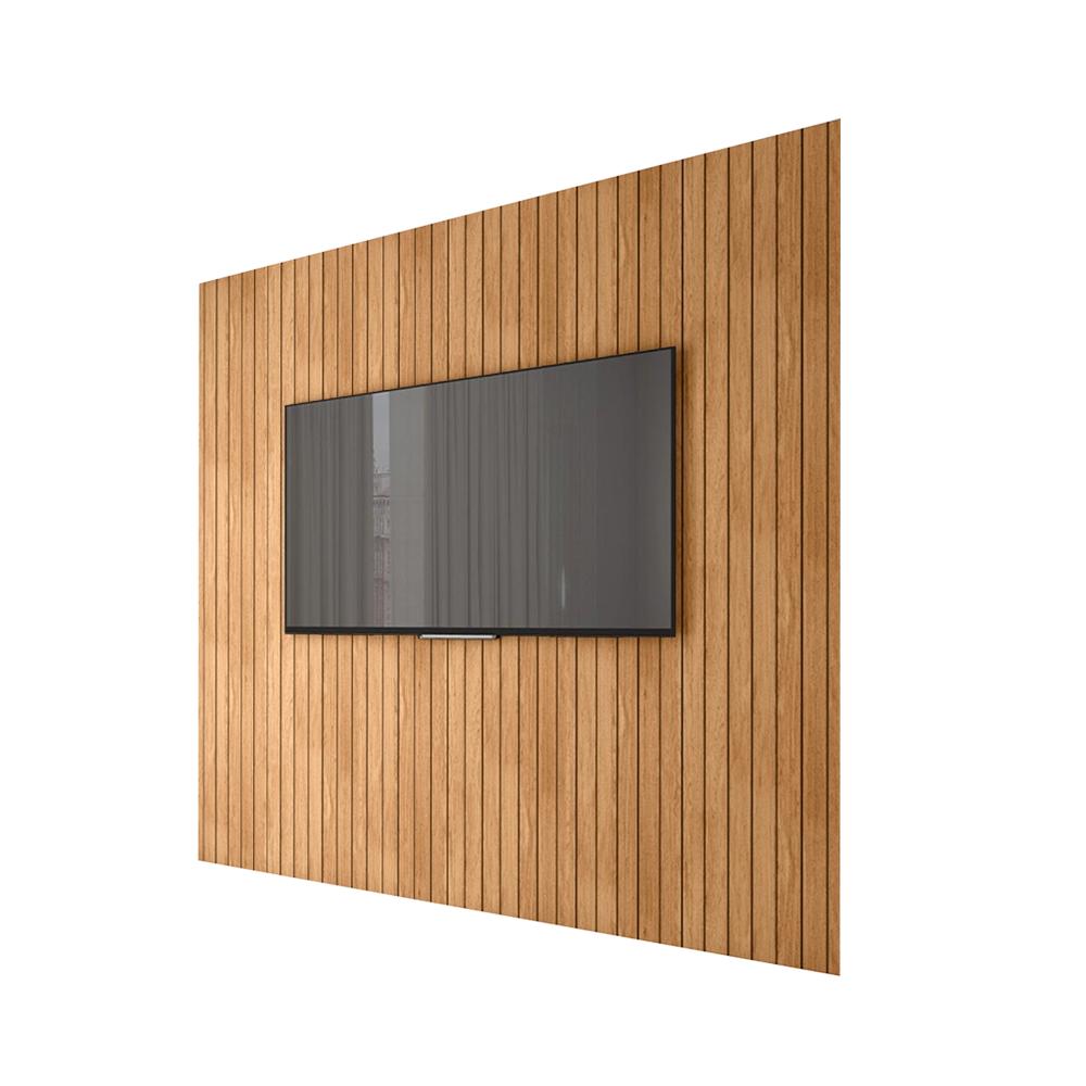 Painel Para TV Até 60 Polegadas Ripado Marrom Caemmun