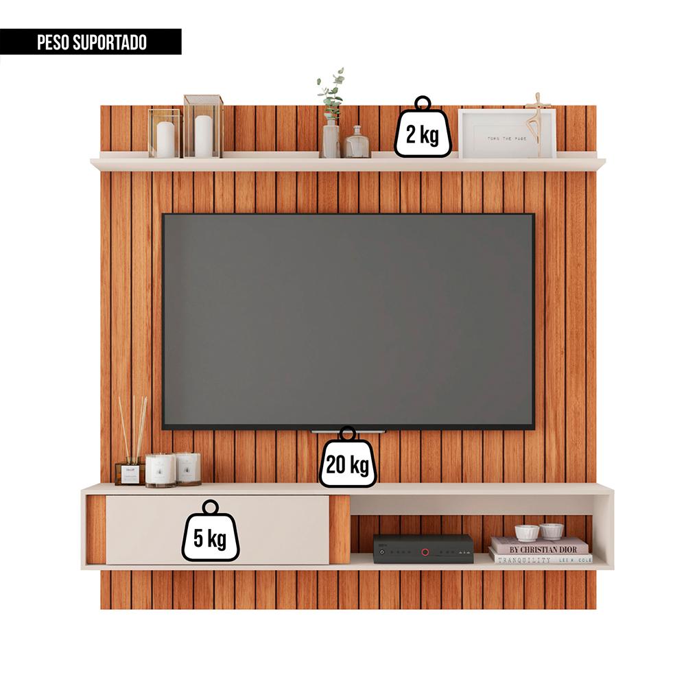 Painel Para TV até 65 Polegadas Sena Marrom Caemmun