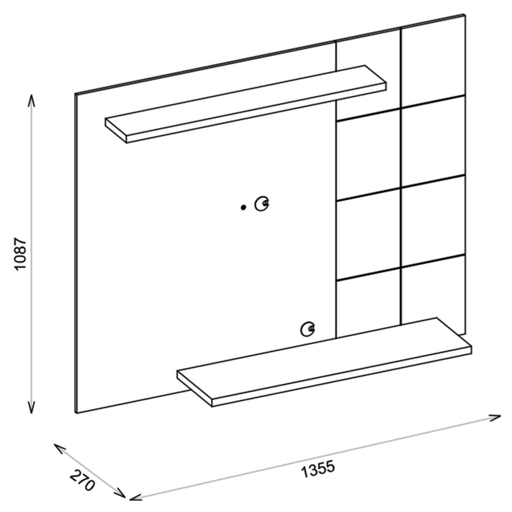 Painel Para Tv Até 58 Polegadas Cross Jatobá Off White