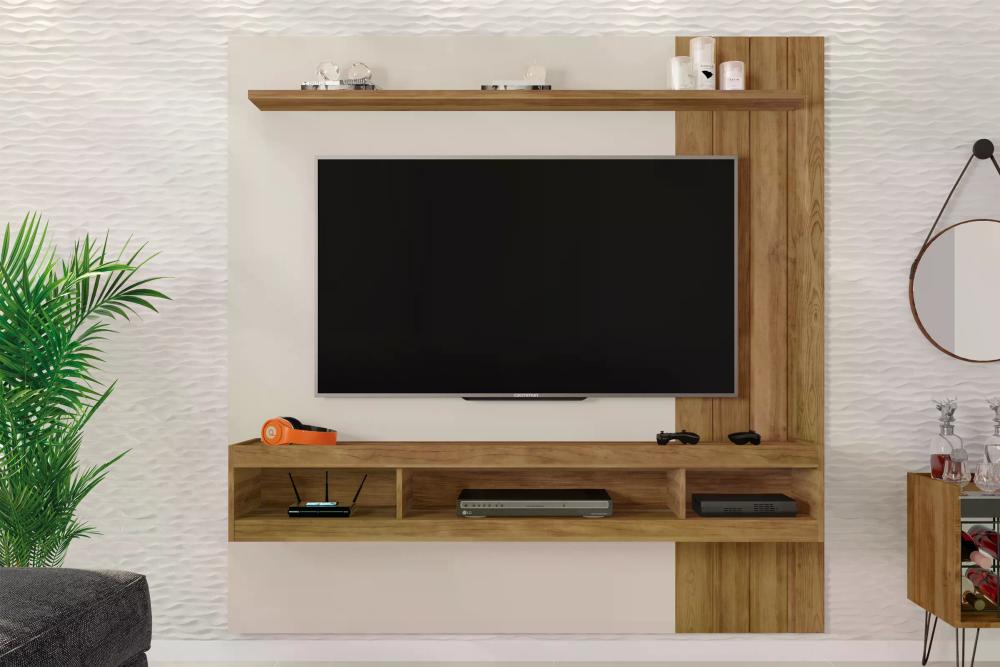 Painel para TV até 65 Polegadas Norton 1.8 - Off White/Buriti