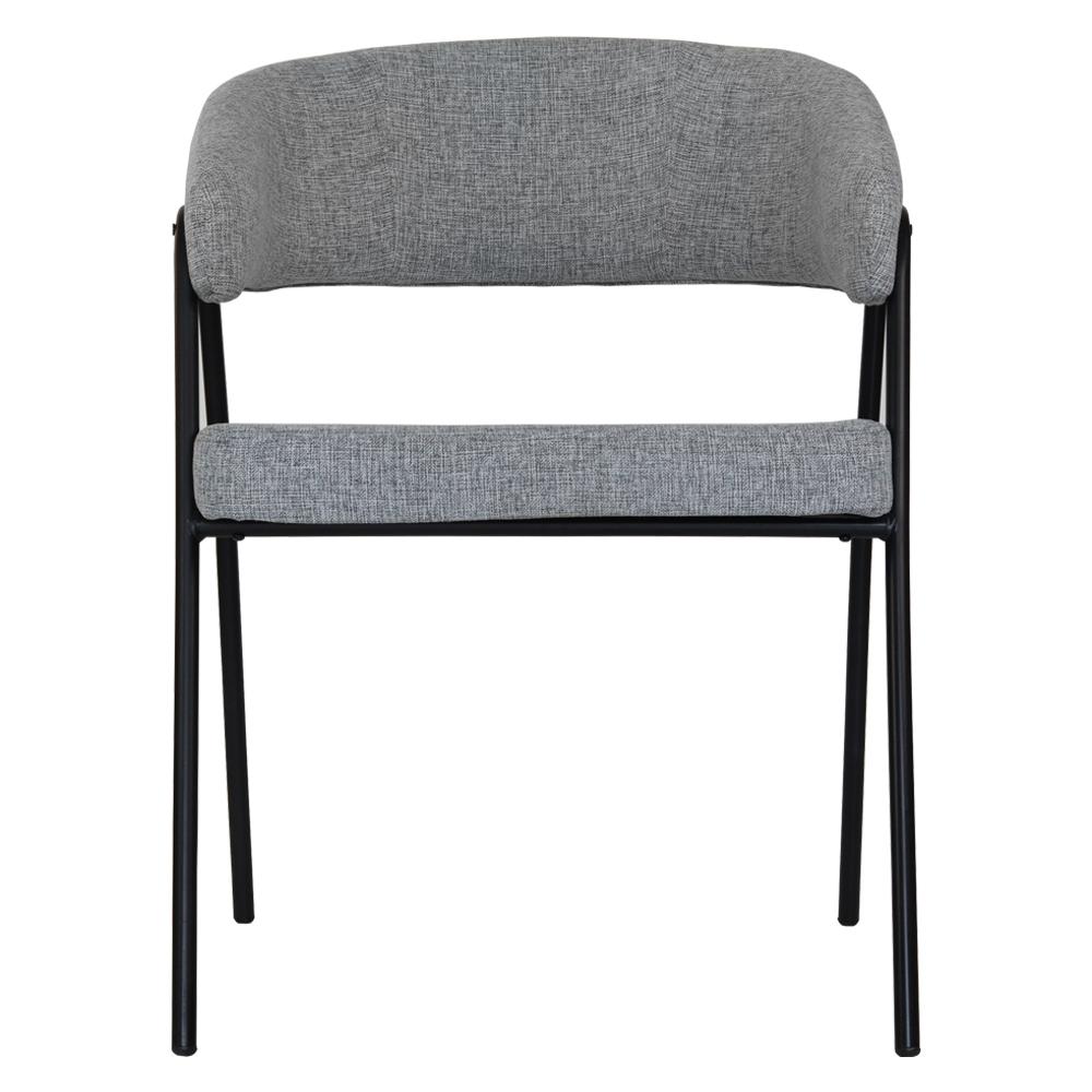 Poltrona Aero Cadeira Decorativa Com Apoio Cinza Overseas