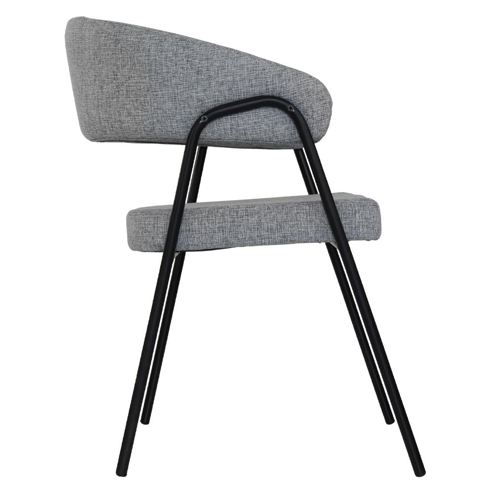 Poltrona Aero Cadeira Decorativa Com Apoio Cinza Overseas