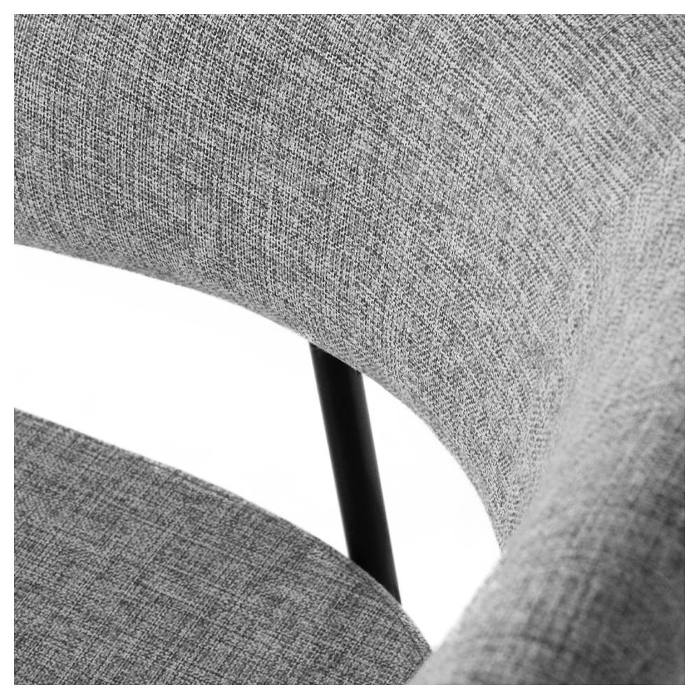 Poltrona Aero Cadeira Decorativa Com Apoio Cinza Overseas