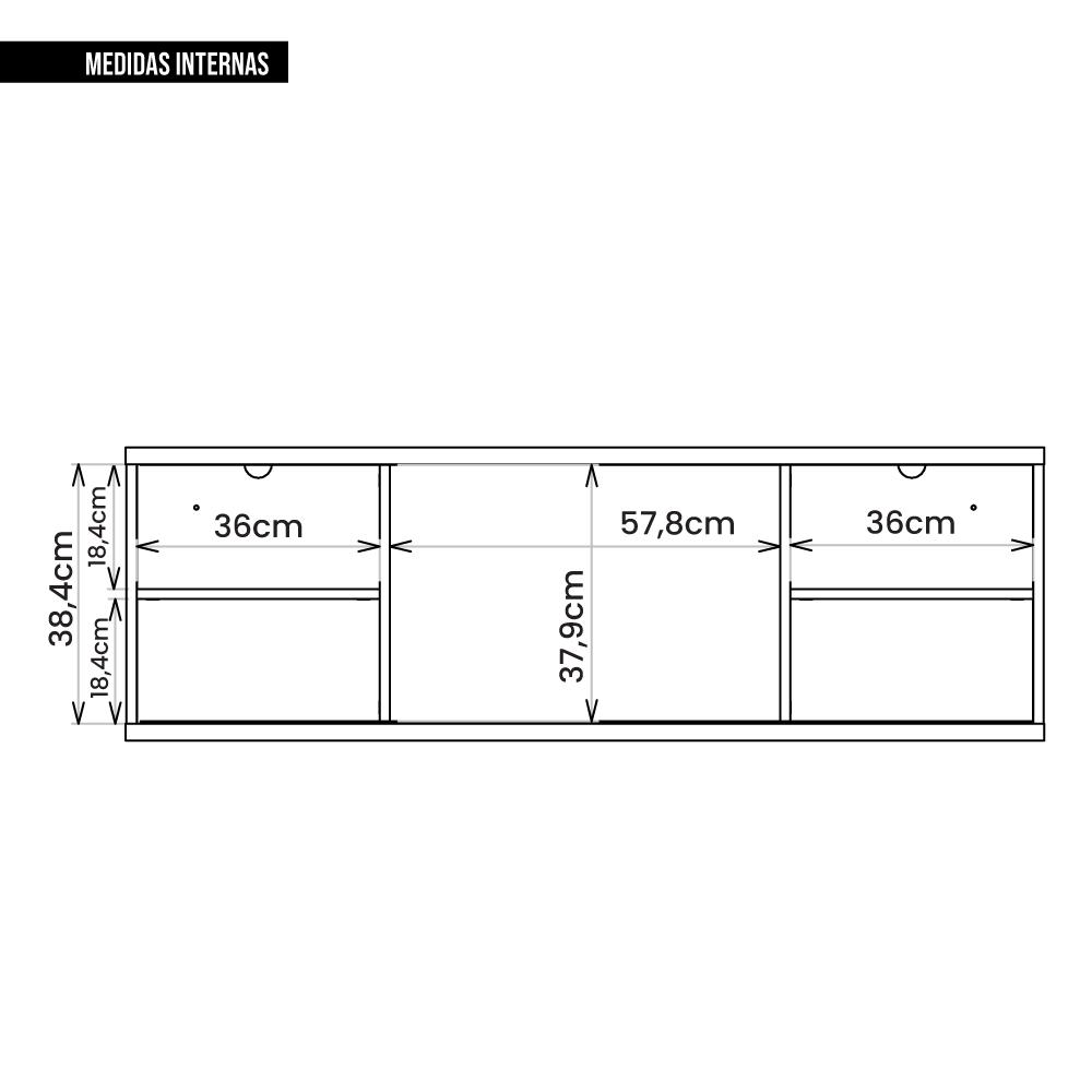 Rack Bancada Para TV 55 Polegadas Cinza Multiverso Caemmun