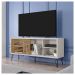 Rack Bancada Para TV Até 55 Pol Frizz 136cm Pés De Ferro