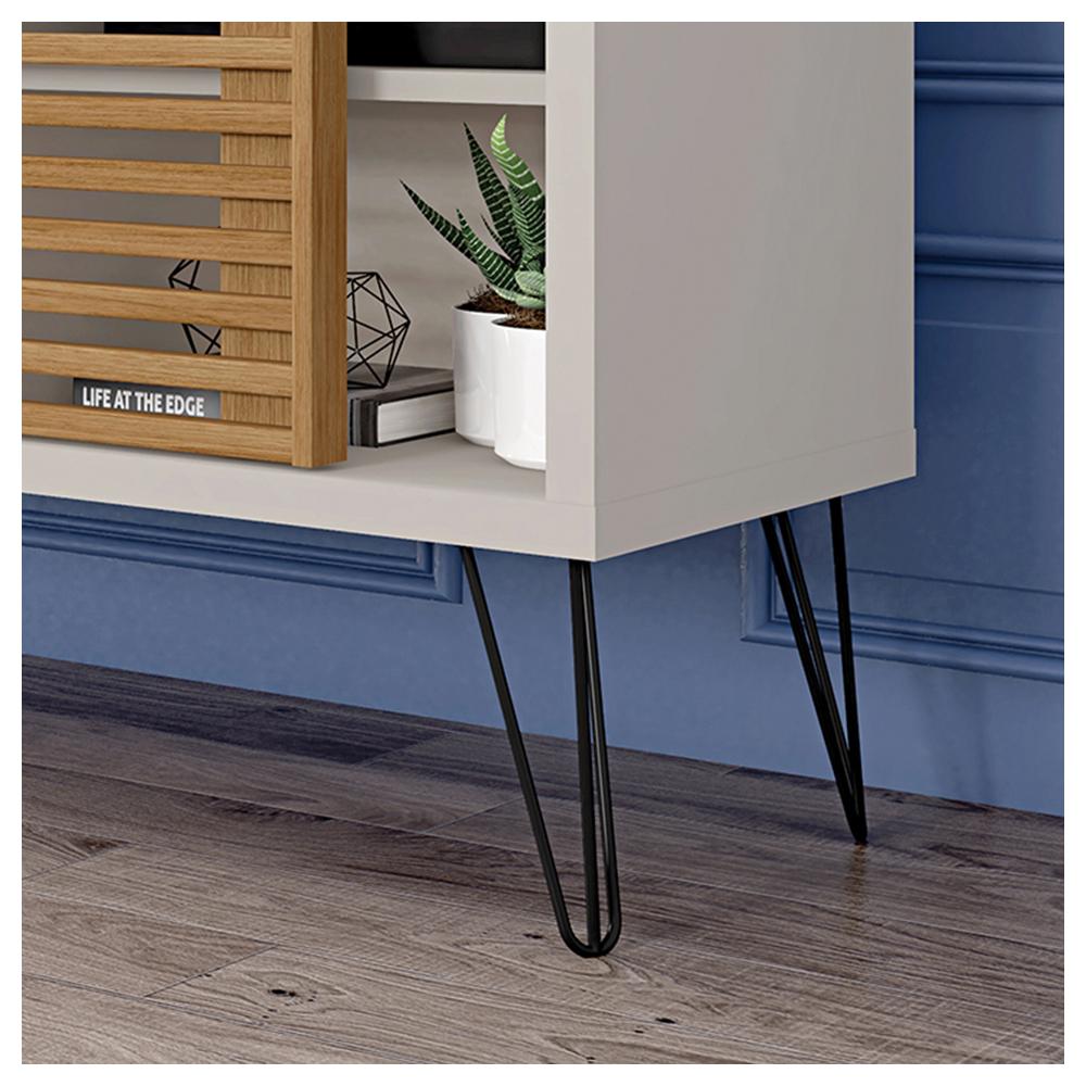 Rack Bancada Para TV Até 55 Pol Frizz 136cm Pés De Ferro