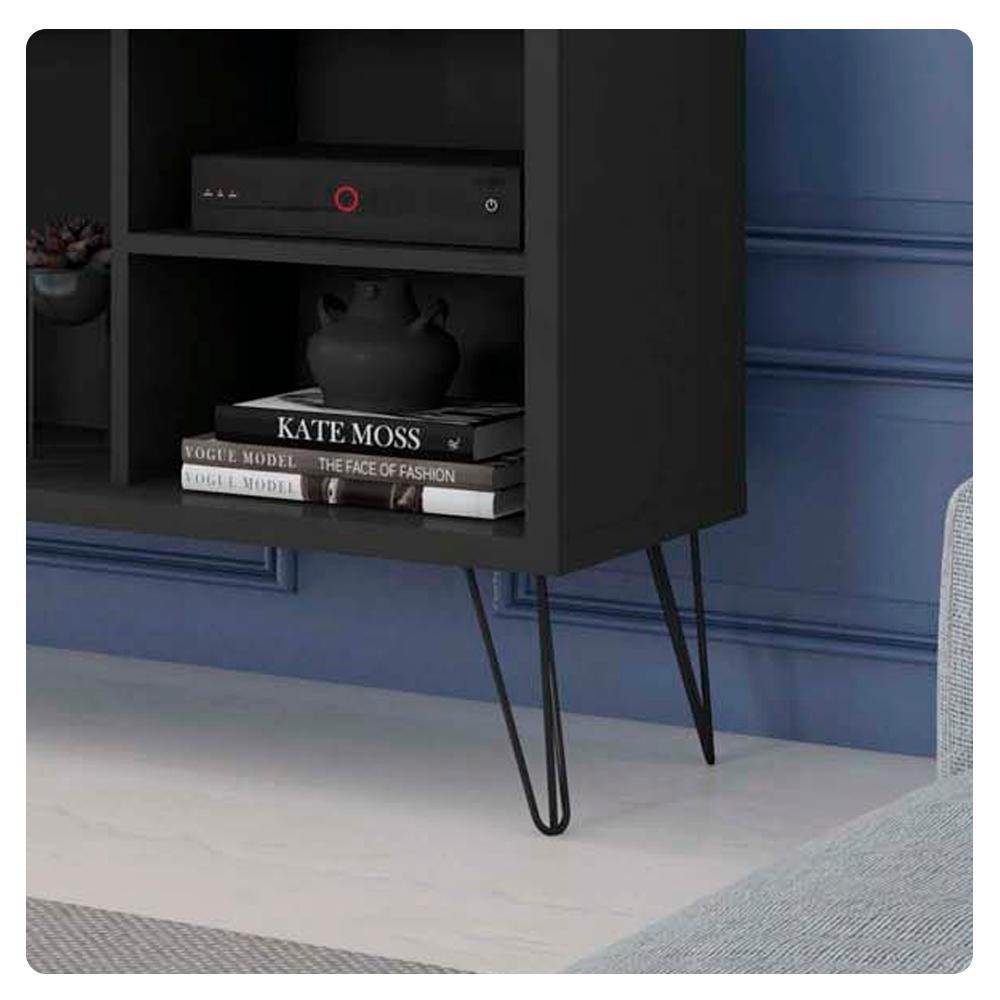 Rack Bancada Para TV Até 55 Polegadas Frizz Preto Caemmun