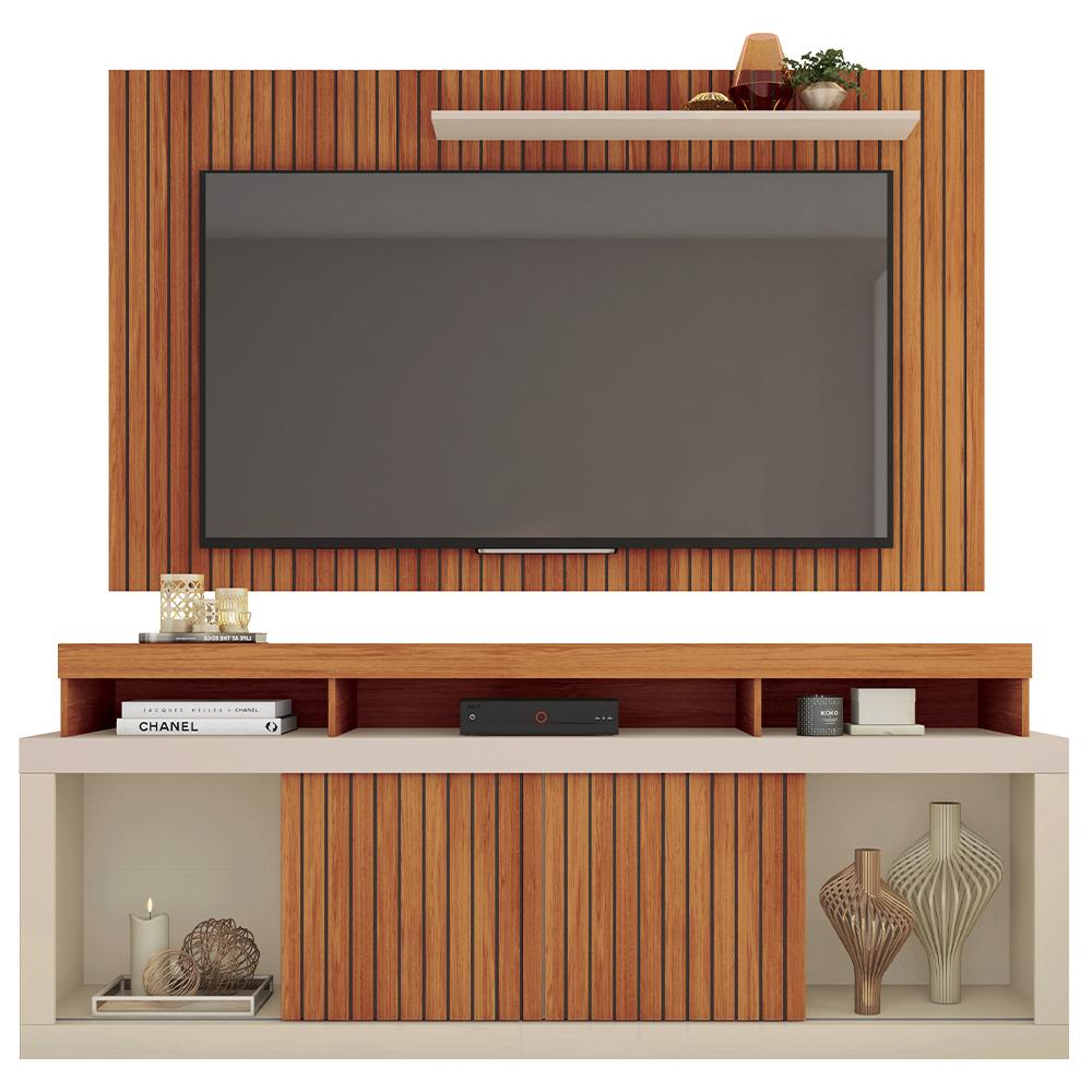 Rack Painel Para TV até 65 Polegadas Marrom Life Caemmun